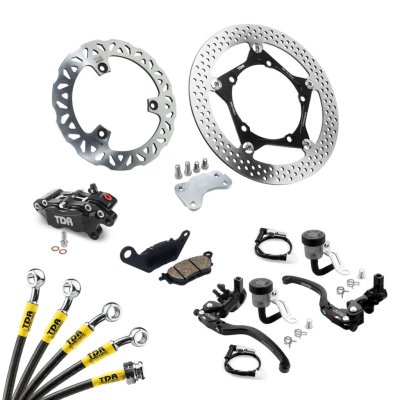 TDR Package Braking for X-Max (B74) with Master Brake RPD Genesis with Switch Brake & Brake Caliper TDR CNC Right Position Axial 2P