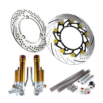 TDR Package Full Braking & Handling for X-Max (B74) - RPD Disc Rotor Tornado, YSS Front Fork & Twin Shock Pitch 100
