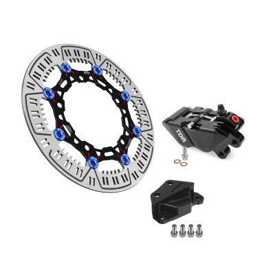 TDR Package Caliper TDR CNC Axial Right 4P Disc Rotor Matrix 298mm with Bracket for X-Max (B74)